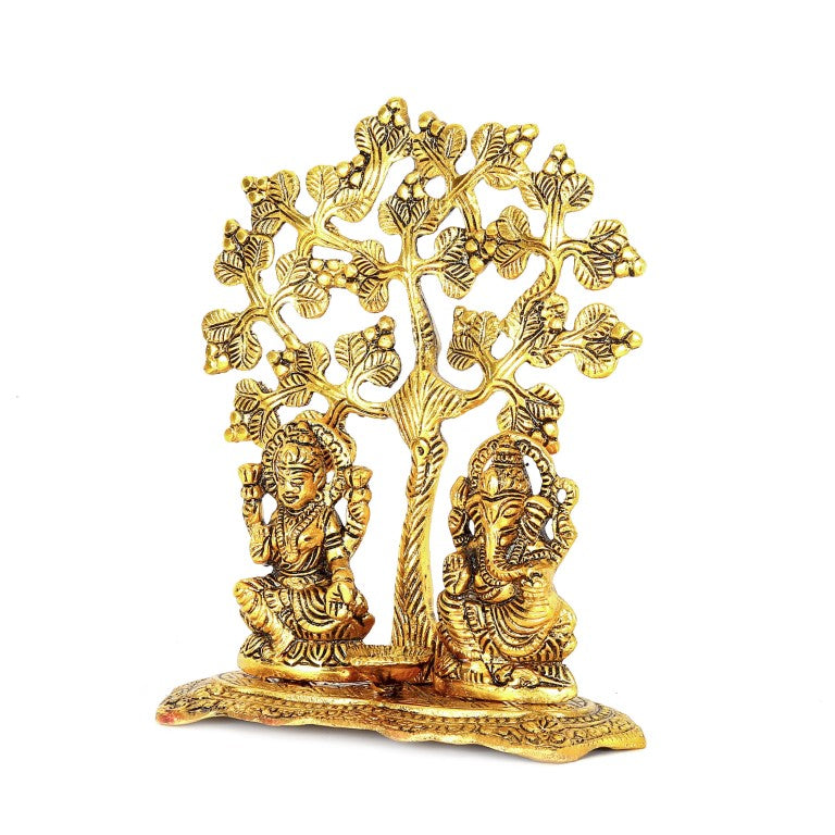 Metal Laxmi Ganesh under Kadam Tree