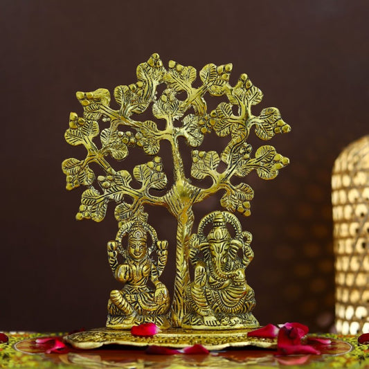 Metal Laxmi Ganesh under Kadam Tree