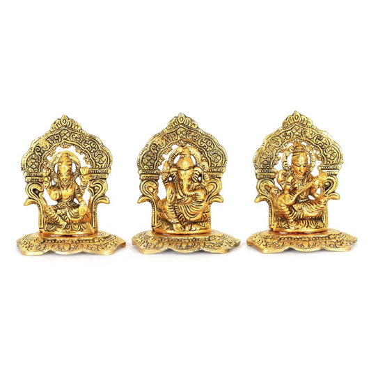 Laxmi Ganesh Saraswati Statue Set