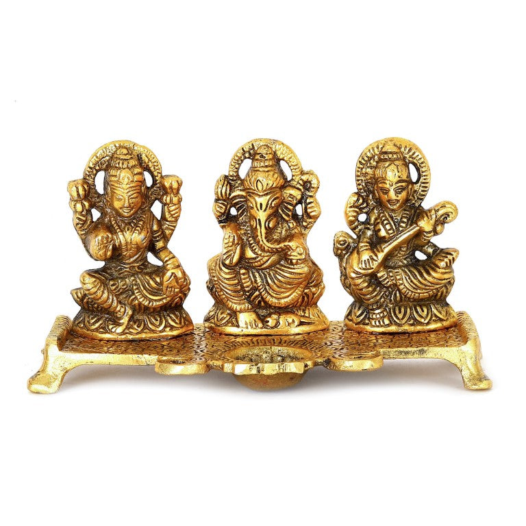 Laxmi Ganesh Saraswati Diya Lamp