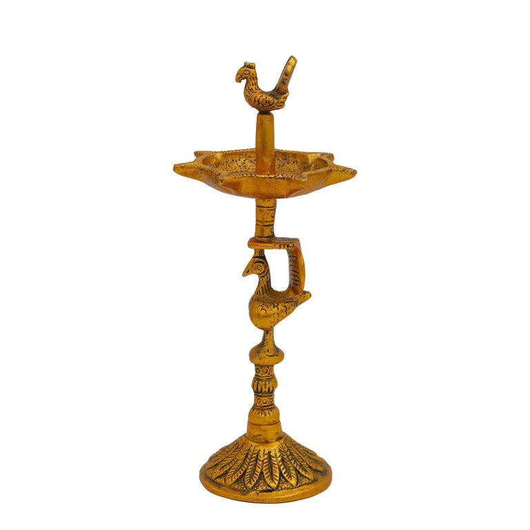 Peacock Metal Oil Lamp