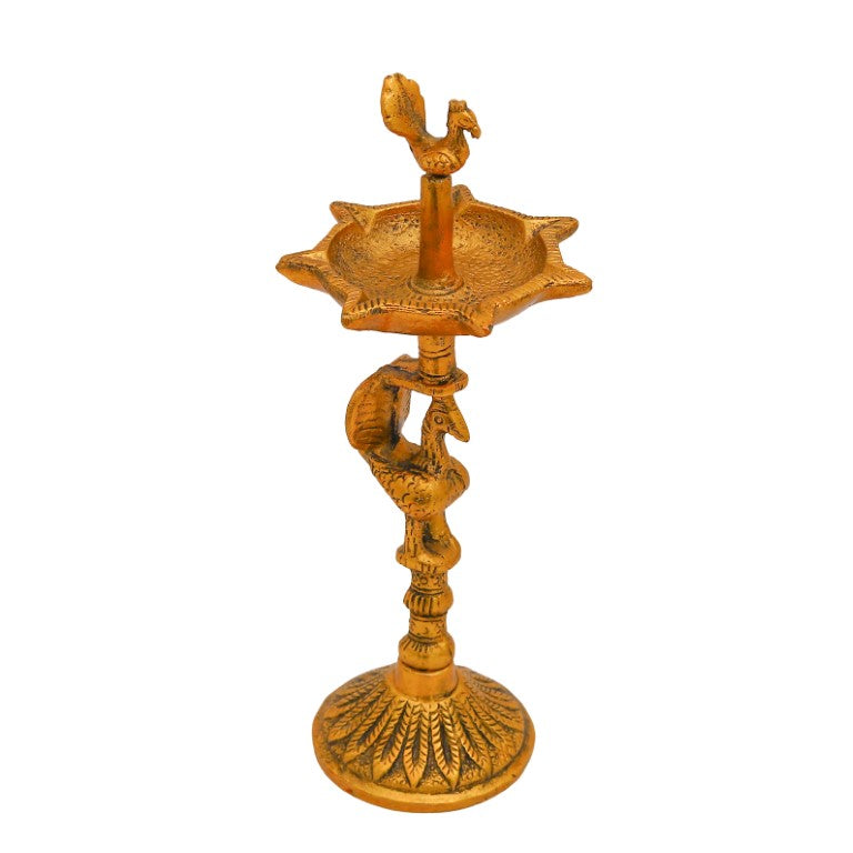 Peacock Metal Oil Lamp