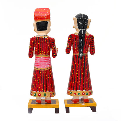 Wooden Isar Gangaur Idols for Pooja-(9 Inch)