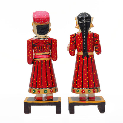 Wooden Isar Gangaur Idols for Pooja-(6 Inch)