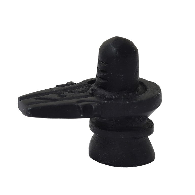 iklauti creation Black Marble Shiva Lingam || Shivling Black Shaligarm Murti for Temple,