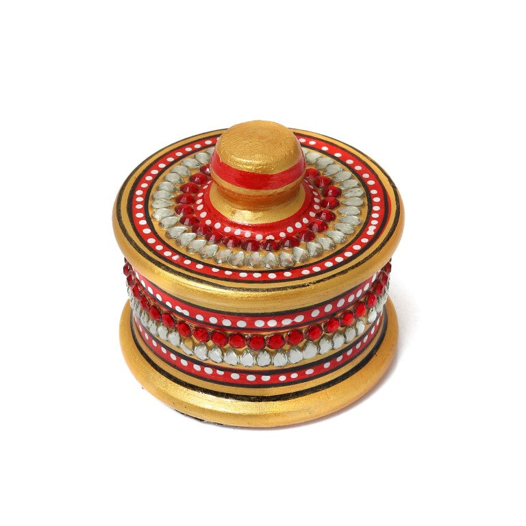 Meenakari Work Marble Dry fruit Box and Tray