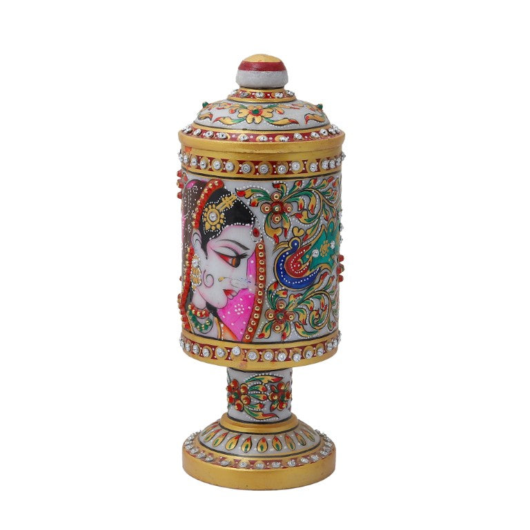 Antique Meenakari Marble Night Lamp