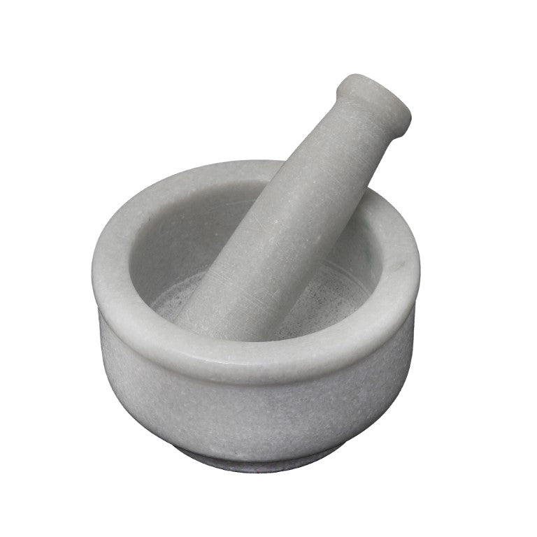 White Marble Mortar and Pestle Set