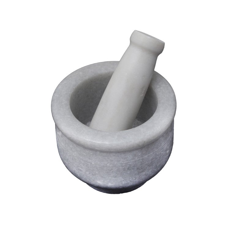 White Marble Mortar and Pestle Set