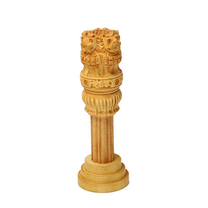 Wooden Ashoka Stambh Desk Ashoka Pillar Ideal for Advocate Tabel Office & Home Decor Showpiece Best for Gifting Purpose