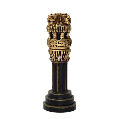 antique black Wooden Ashoka Stambh Desk Ashoka Pillar Ideal for Advocate Tabel Office & Home Decor Showpiece Best for Gifting Purpose