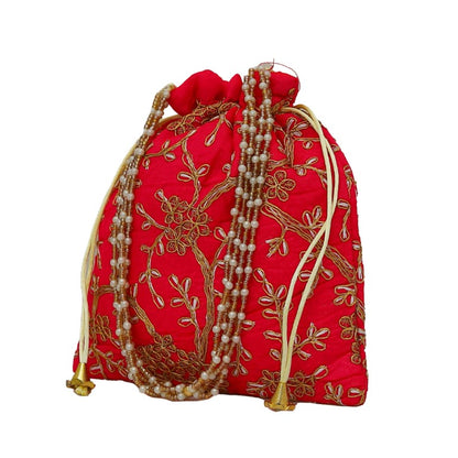 Women's Polti Bag with Pearl Handle and Tassel Pink