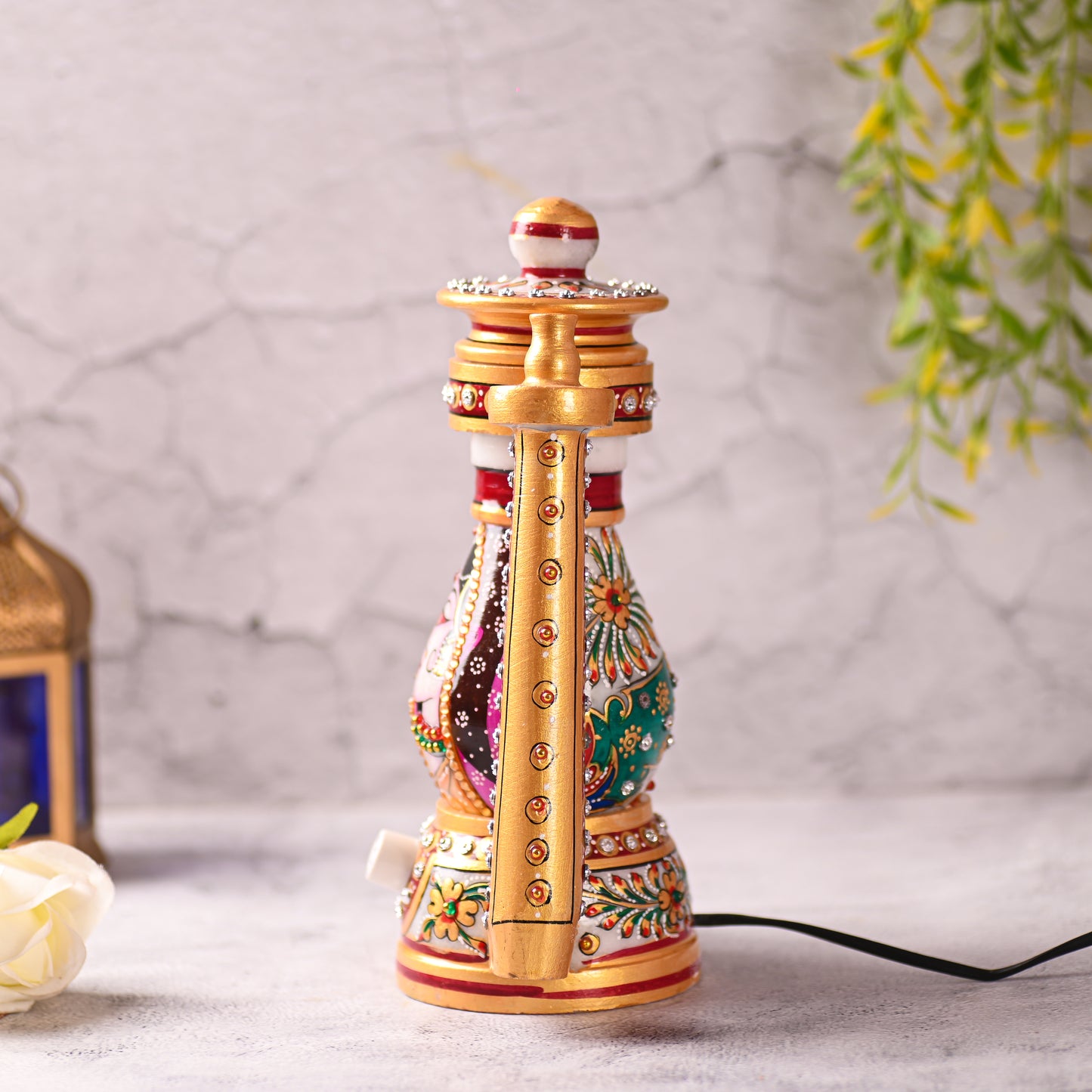 Marble Rajwada Meenakari Night Lamp