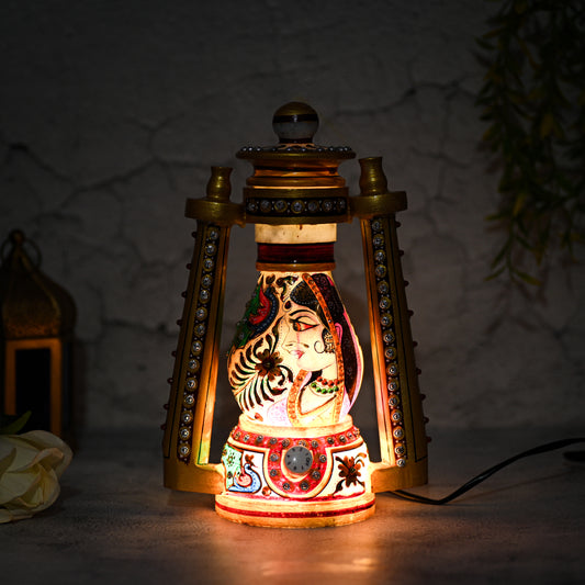 Marble Rajwada Meenakari Night Lamp