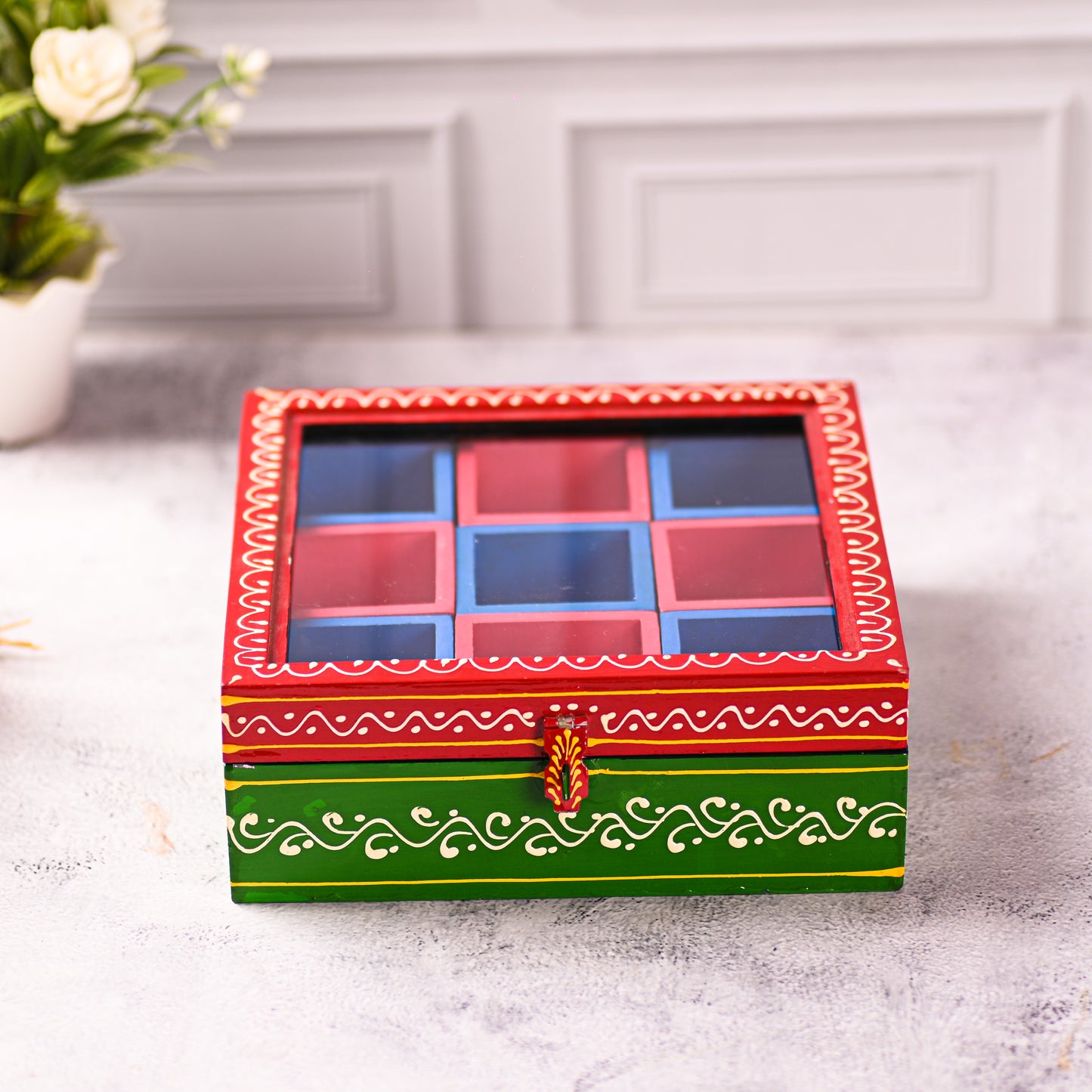 Wooden Spice Masala Box for Kitchen | Spice Container for Kitchen