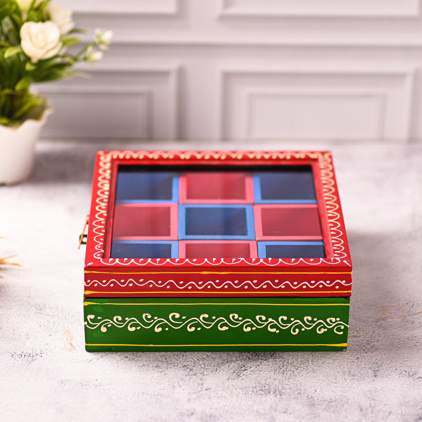 Wooden Spice Masala Box for Kitchen | Spice Container for Kitchen