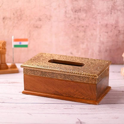 wooden tissue box napkin holder 10 * 6 inches