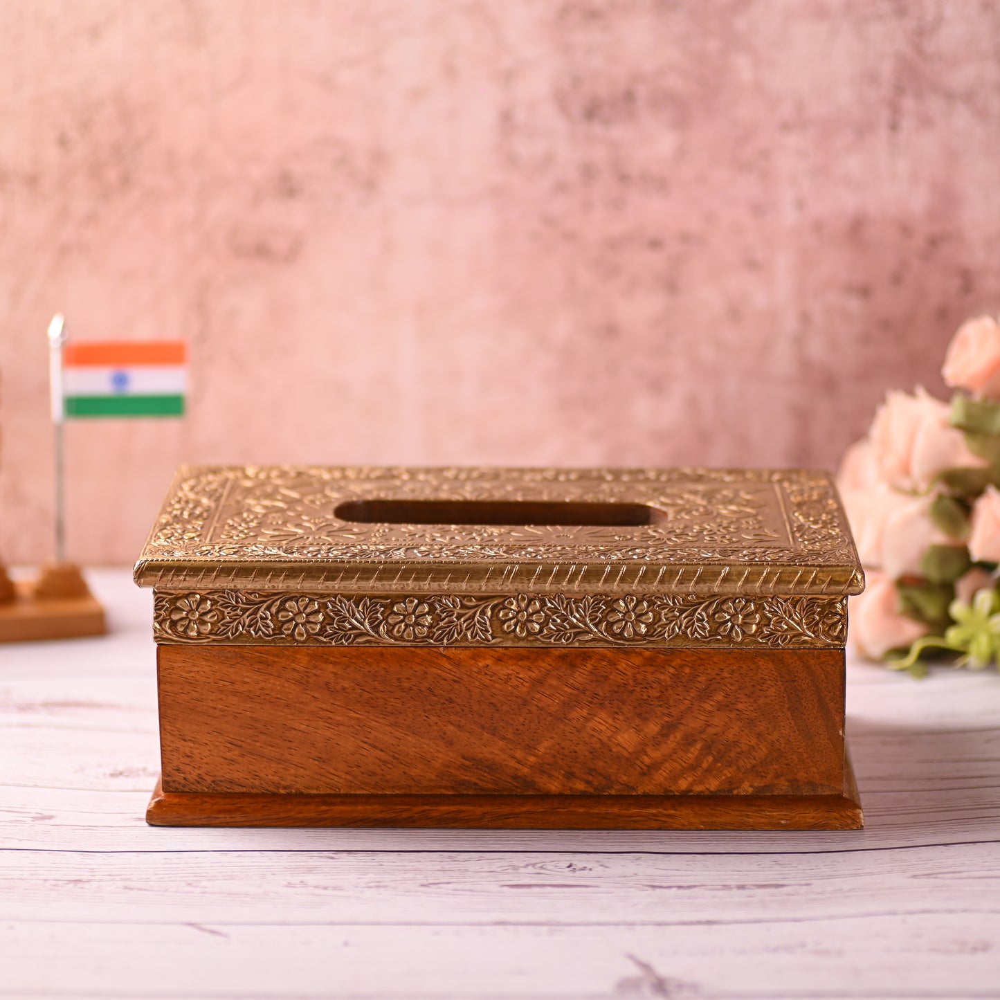 wooden tissue box napkin holder 10 * 6 inches