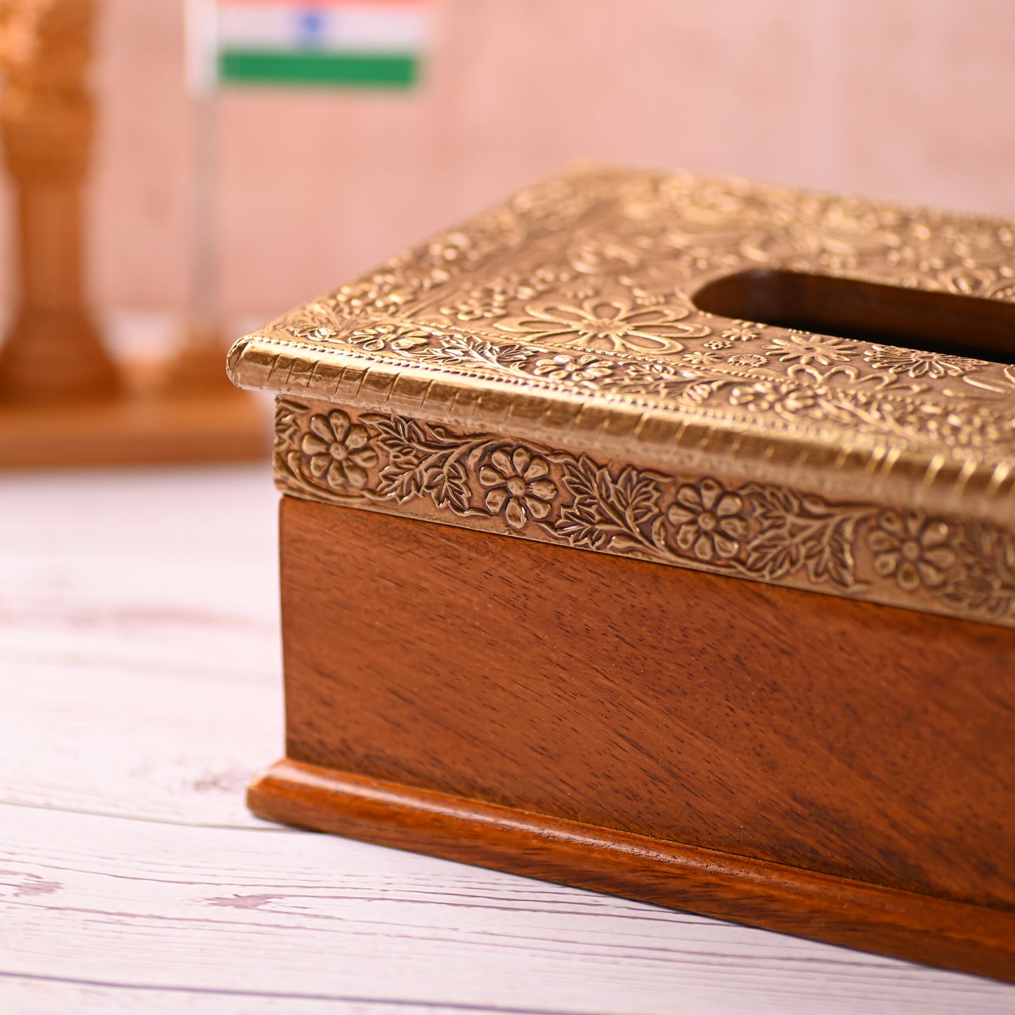 wooden tissue box napkin holder 10 * 6 inches