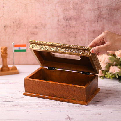 wooden tissue box napkin holder 10 * 6 inches