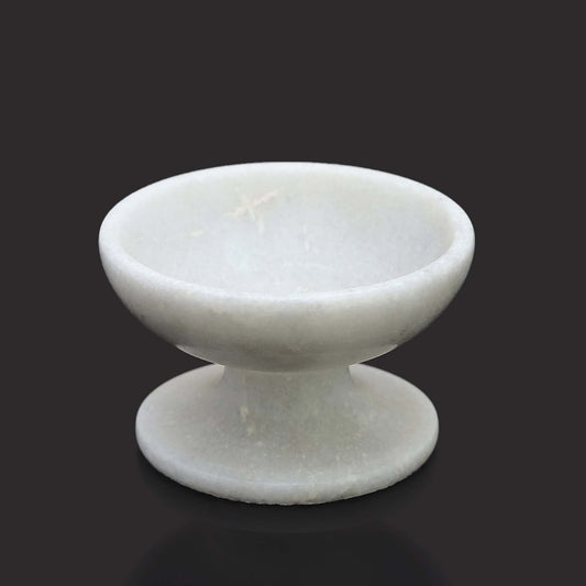 White Marble Diya/Deepak Oil lamp for Pooja & Lighting Decoration