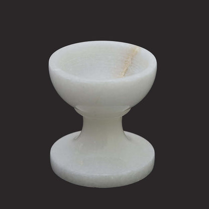 White Marble Diya/Deepak Oil lamp for Pooja & Lighting Decoration