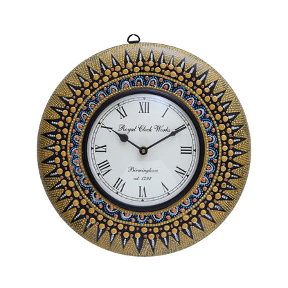 Antique Handpainted Wooden Clock