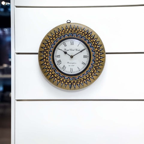 Antique Handpainted Wooden Clock