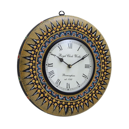 Antique Handpainted Wooden Clock