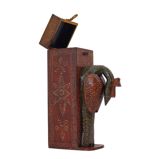 Peacock Wine Bottle Holder Box