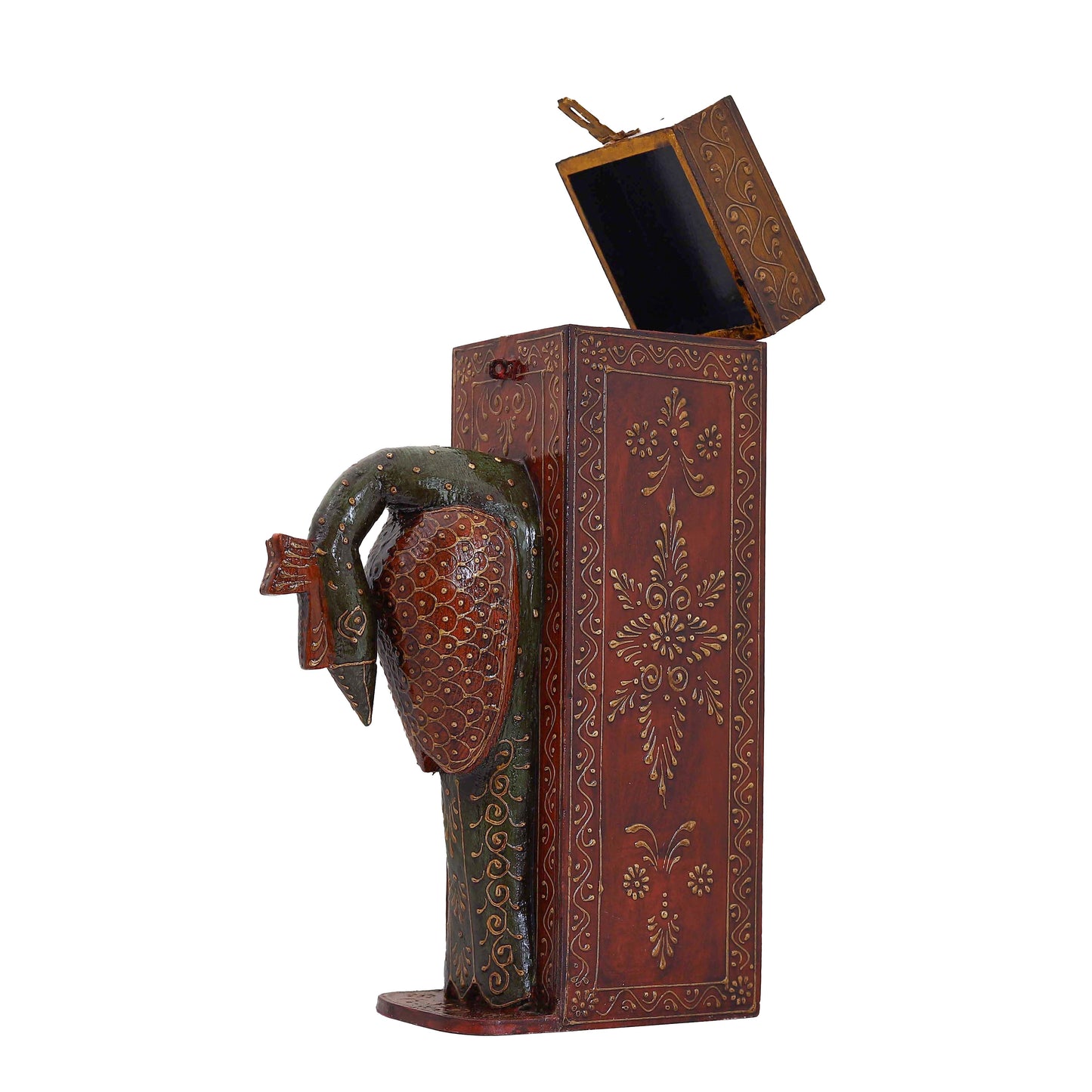 Peacock Wine Bottle Holder Box