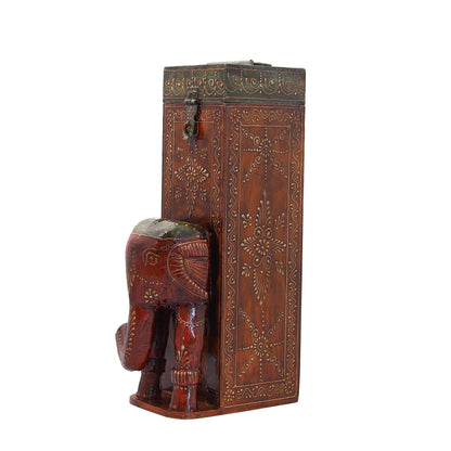 Elephant Wine Bottle Holder Box