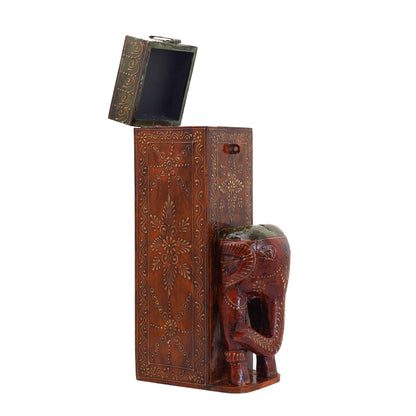 Elephant Wine Bottle Holder Box