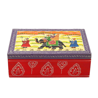 Vintage Elephant Wooden Jewellery Box