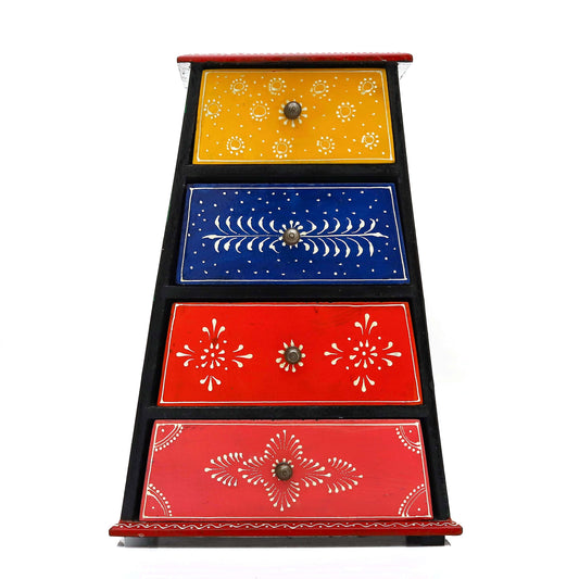 Multicolour Handcrafted Wooden Jewellery Box