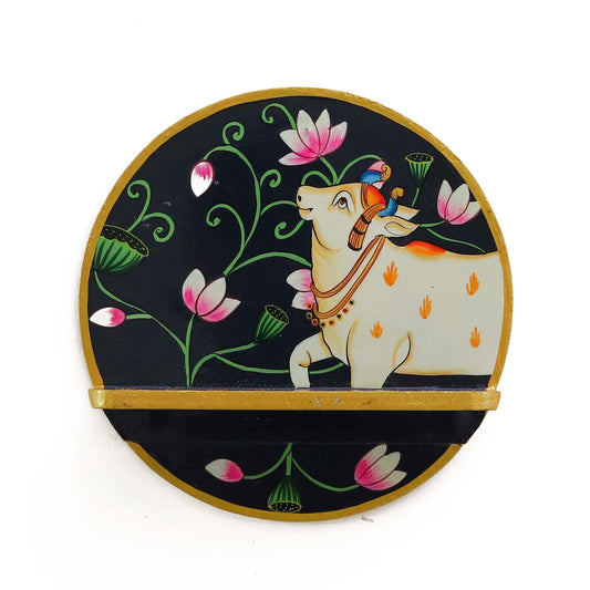 Wooden Pichwai Wall Plate