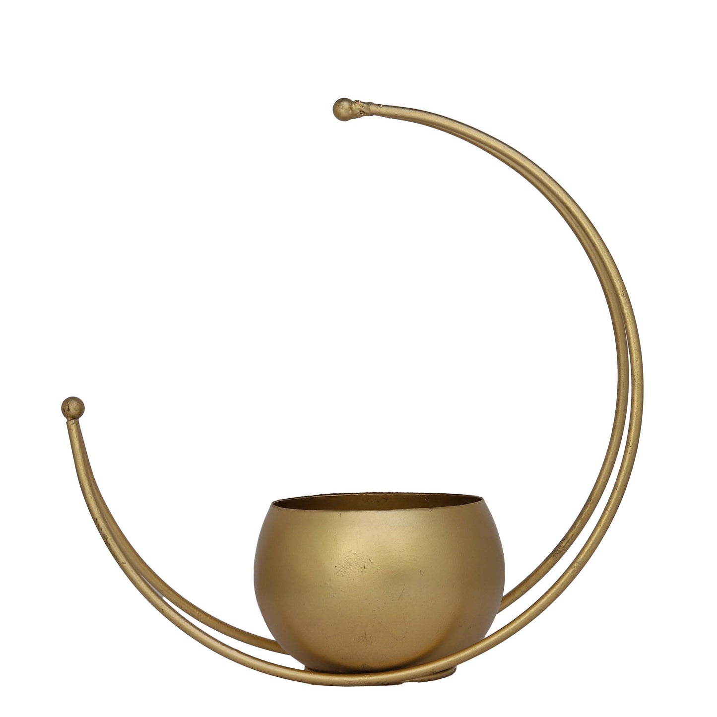 Brass Design Studio Moon Planter Pot Elevate Your Indoor Oasis with Style & Durability