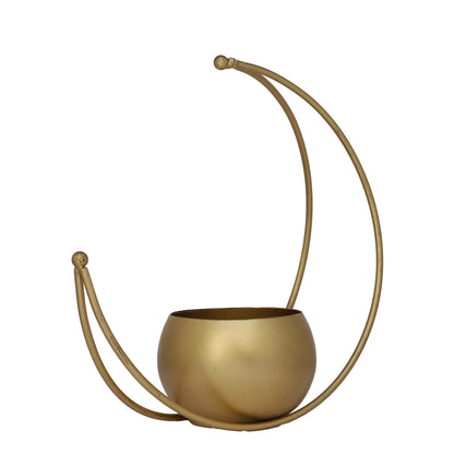 Brass Design Studio Moon Planter Pot Elevate Your Indoor Oasis with Style & Durability