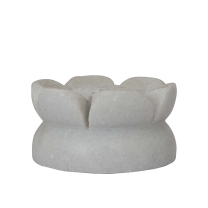 iklauti creation White Marble Agarbatti Stand- Lotus Shaped
